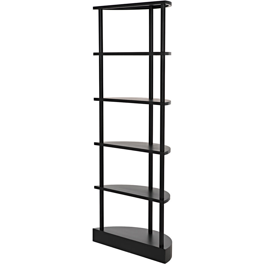 Spago Matte Black Bookcase