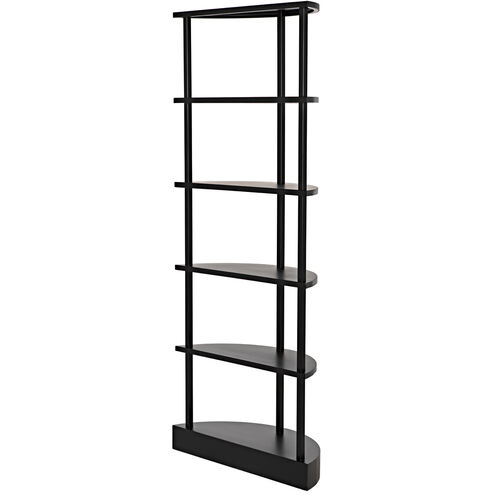 Spago Matte Black Bookcase