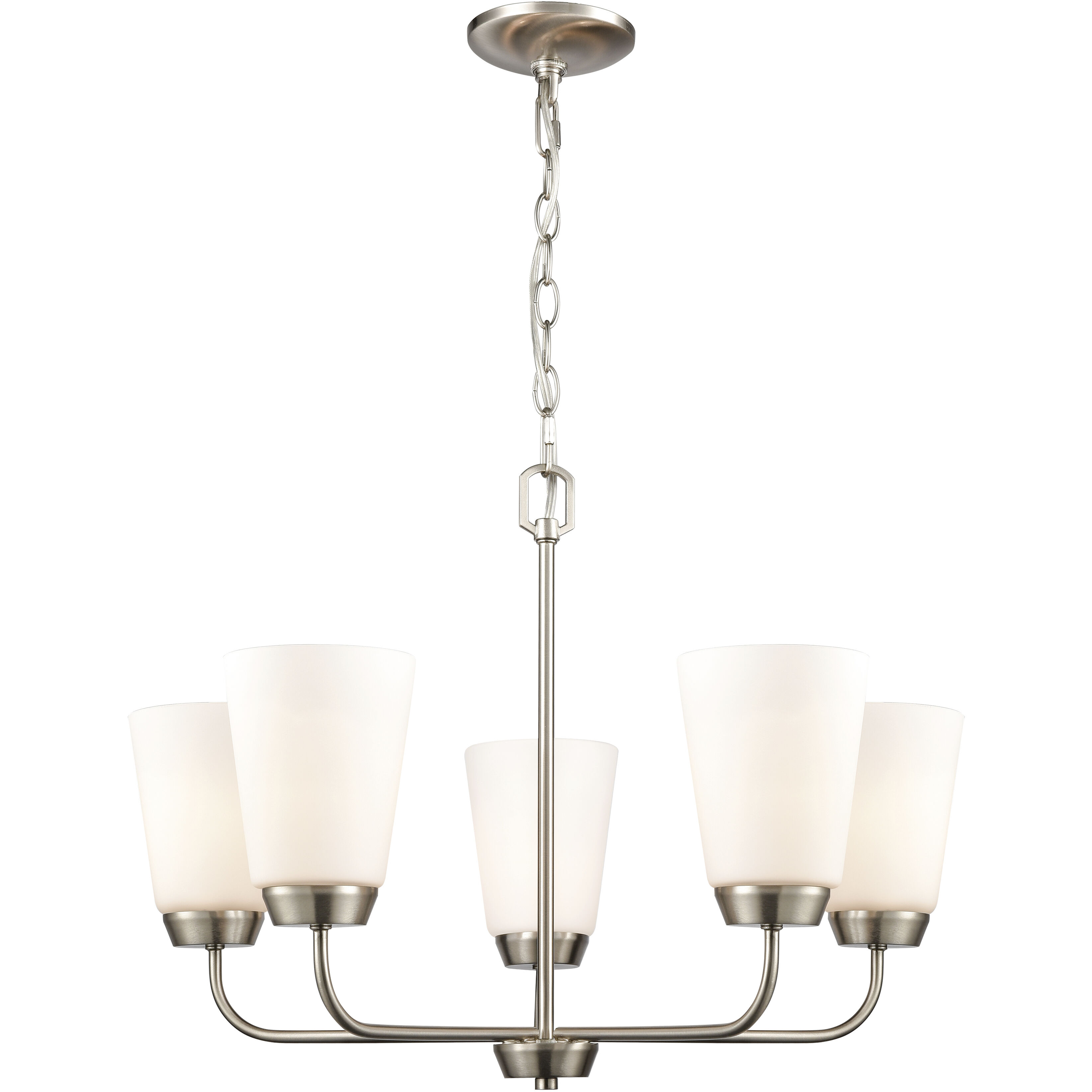 Winslow 5 Light 25 inch Brushed Nickel Chandelier Ceiling Light