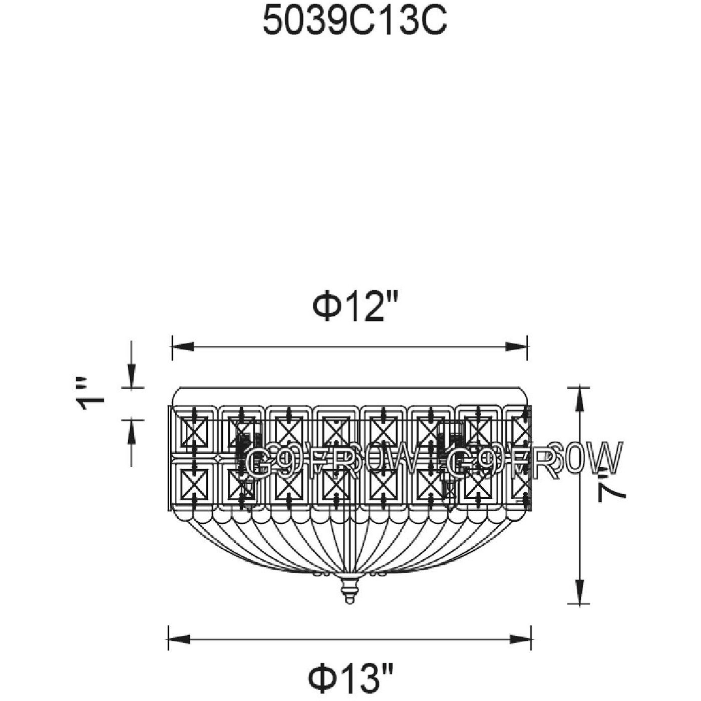 Bloome 4 Light 13 inch Chrome Bowl Flush Mount Ceiling Light