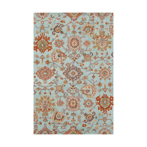 Jewel 90 X 60 inch Sea Foam/Burnt Orange/Dark Brown/Olive/Taupe/Camel Rugs, Rectangle