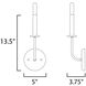 Wesley 1 Light 4.75 inch Black and Satin Nickel ADA Wall Sconce Wall Light