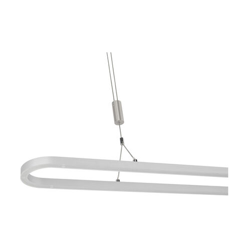 Zeitlos LED 40 inch Satin Nickel with Chrome Linear Pendant Ceiling Light, Bankamp Line