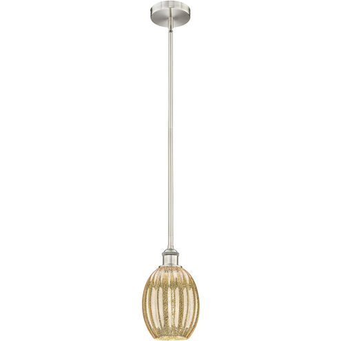 Edison Preston 1 Light 6.25 inch Brushed Satin Nickel Mini Pendant Ceiling Light in Mercury
