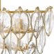 Amira 5 Light 45 inch Distressed Brass Interior Hanging Light Ceiling Light