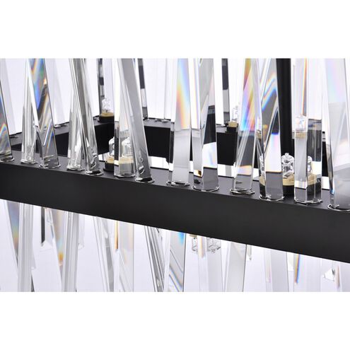 Serephina 24 Light 42 inch Black Linear Chandelier Ceiling Light