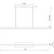 Vega Linear Pendant Ceiling Light in Brushed Gold