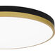 Weldin LED 20 inch Matte Black Gold Flush Mount Ceiling Light