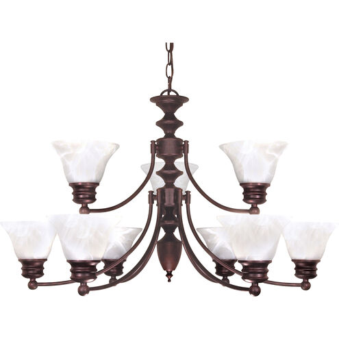 Empire 9 Light 32 inch Old Bronze Chandelier Ceiling Light