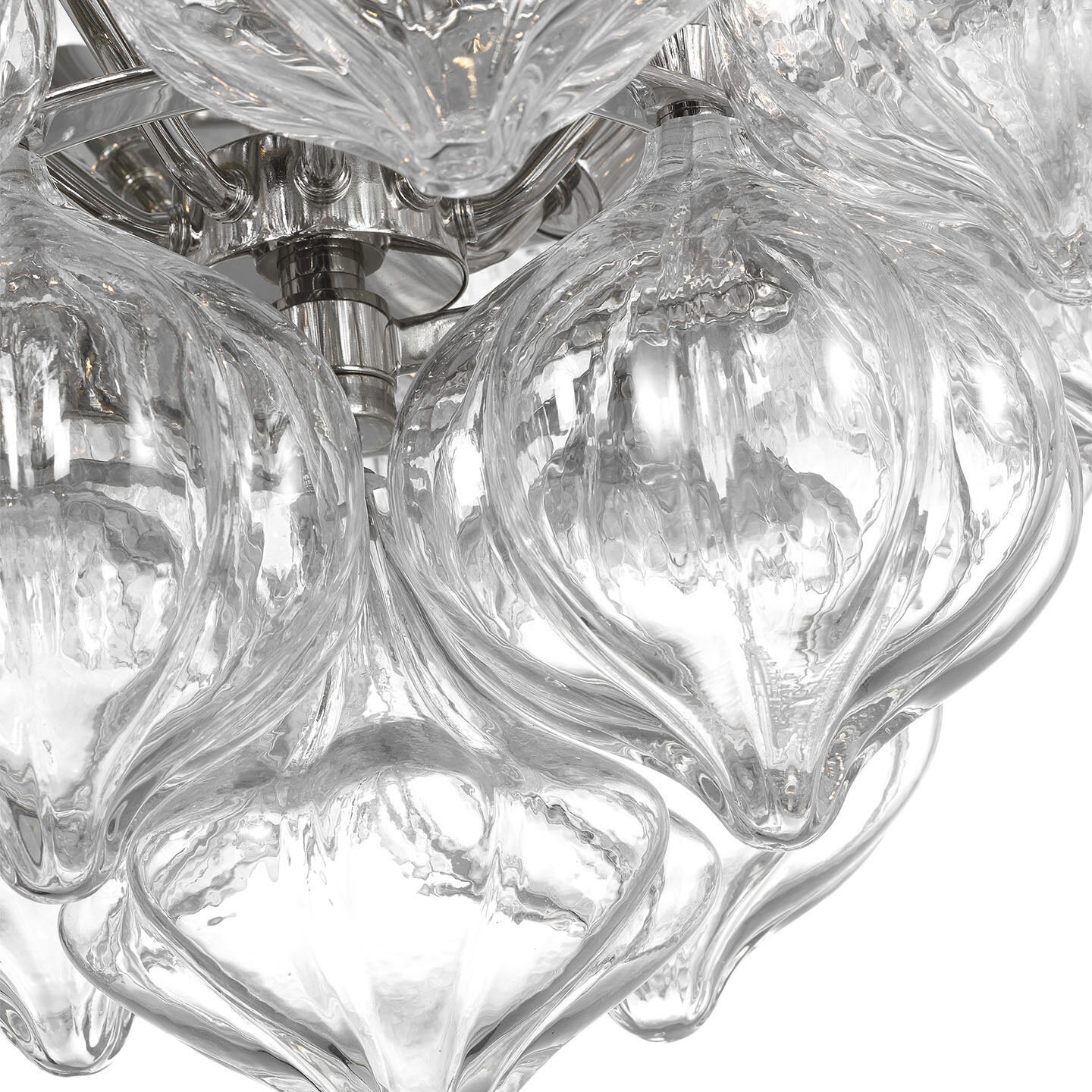 Julie Neill Caselli LED 35.5 inch Polished Nickel Basket Chandelier Ceiling Light