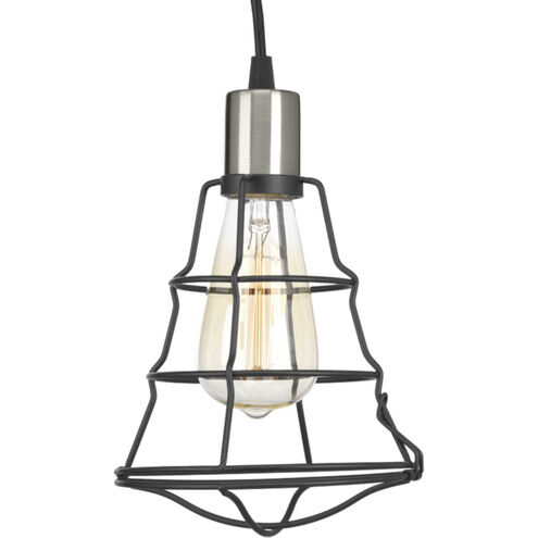 Gauge 1 Light 6 inch Graphite Mini-Pendant Ceiling Light