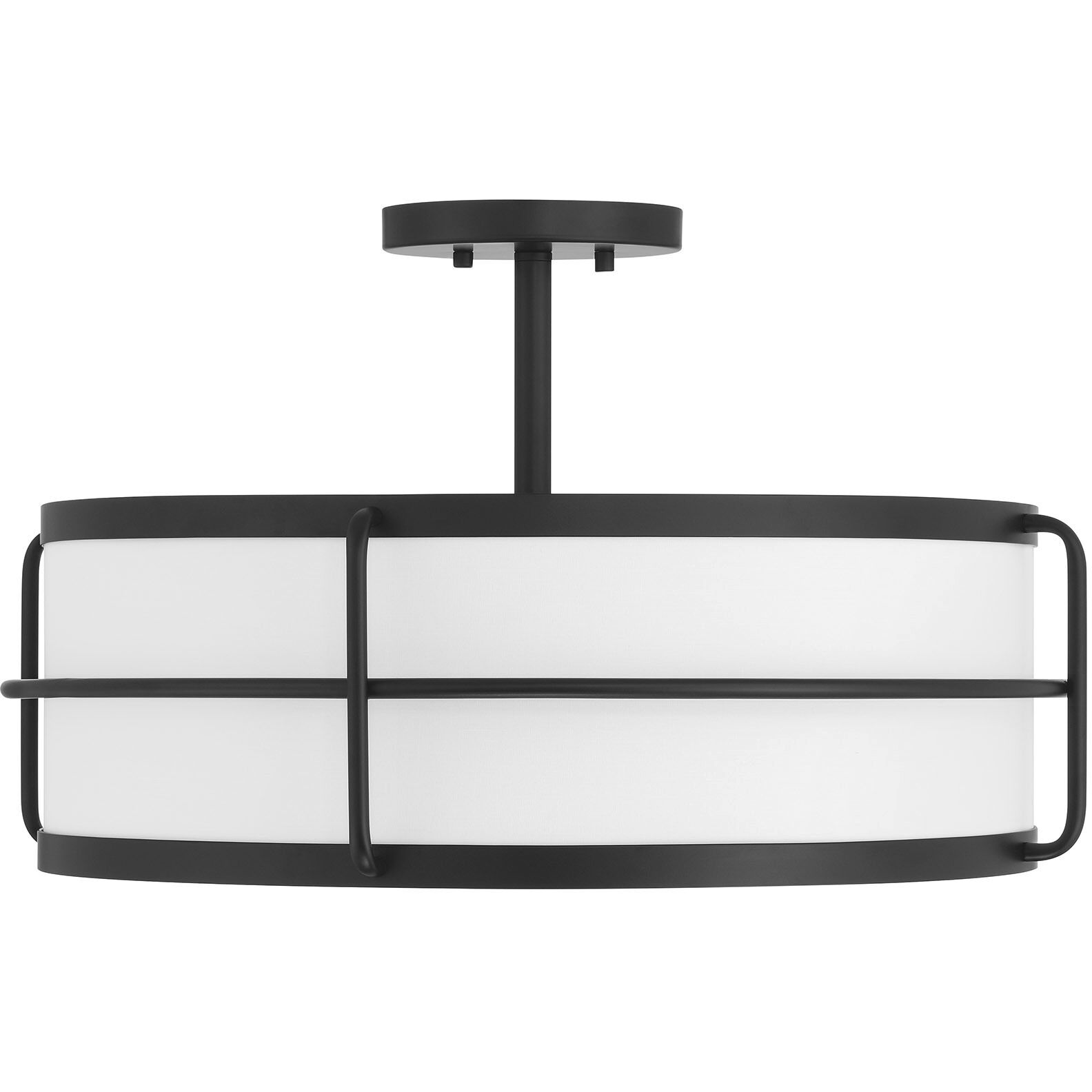 Chauncey 4 Light 22 inch Matte Black Semi-Flush Ceiling Light