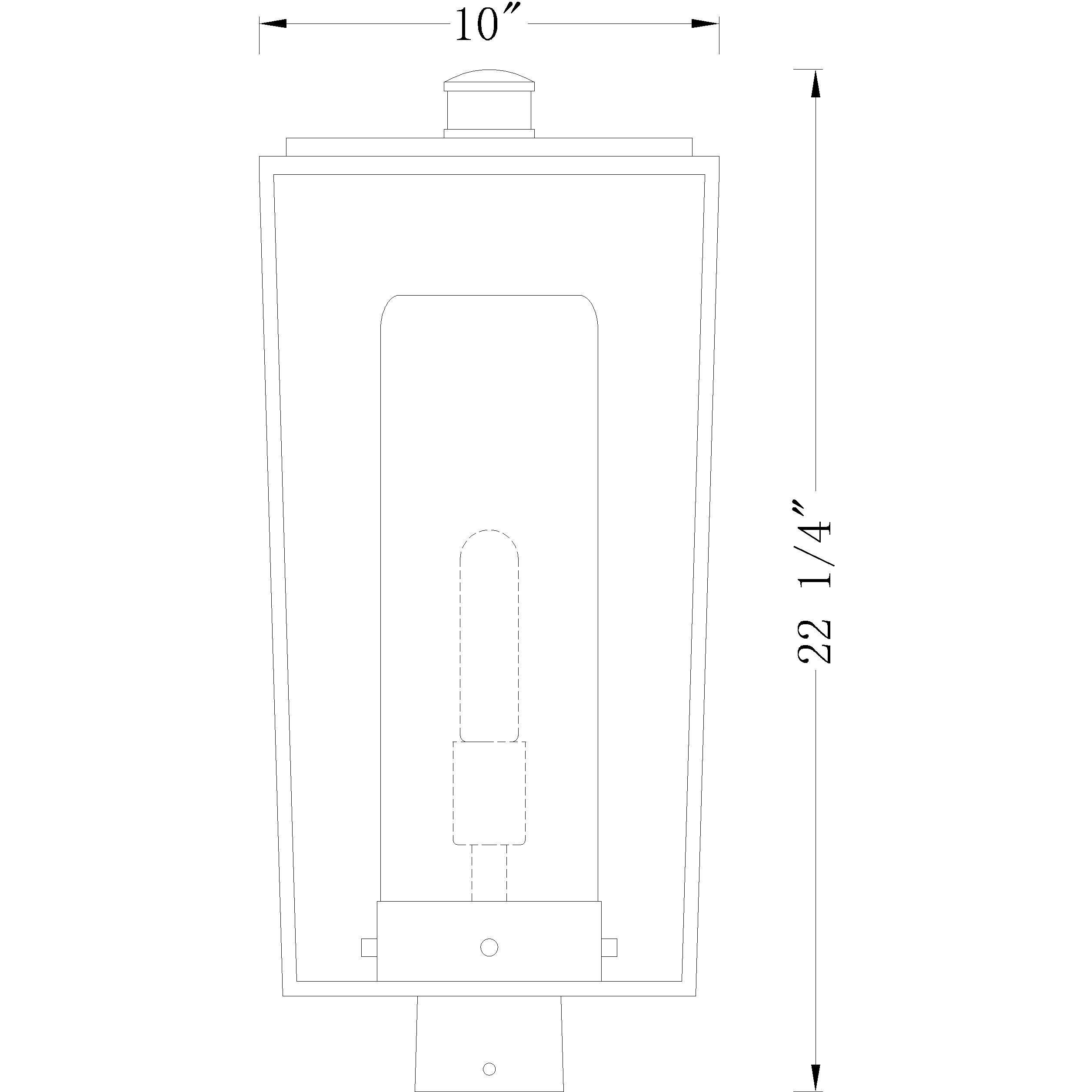 Sheridan 1 Light 22.25 inch Black Outdoor Post Mount Fixture
