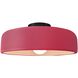 Radiance 1 Light 16 inch Cerise and Matte Black Semi Flush Ceiling Light