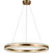 Drew & Jonathan Colt 1 Light 25.6 inch Satin Brass Chandelier Ceiling Light