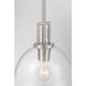 Orbis 1 Light 10 inch Brushed Nickel Mini Pendant Ceiling Light