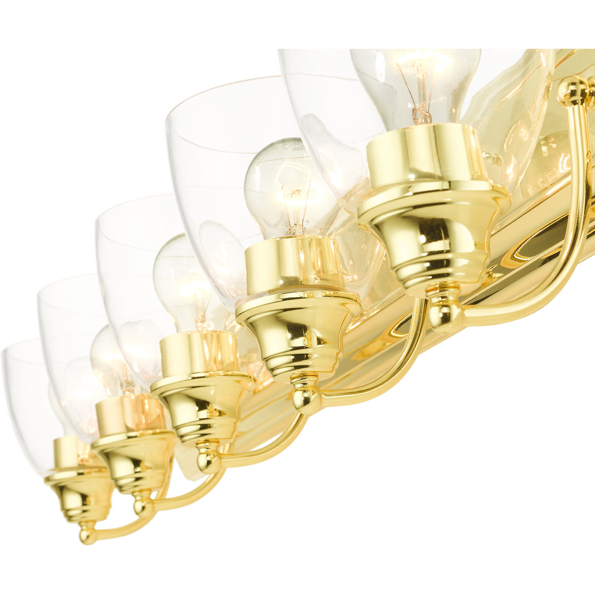 Birmingham 5 Light 36 inch Polished Brass Vanity Sconce Wall Light