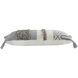 Santos Lite 32 X 5.5 inch Gray with White Accent Pillow