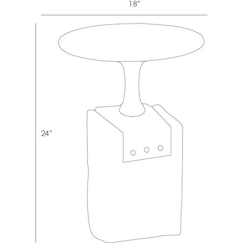 Anvil 18 inch Burnt Wax and Dark Wax Occasional Table