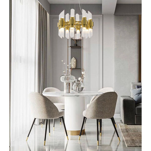 Canada 16 Light 24 inch Satin Brass Chandelier Ceiling Light