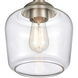 Agnes 1 Light 8 inch Satin Nickel Semi Flush Mount Ceiling Light
