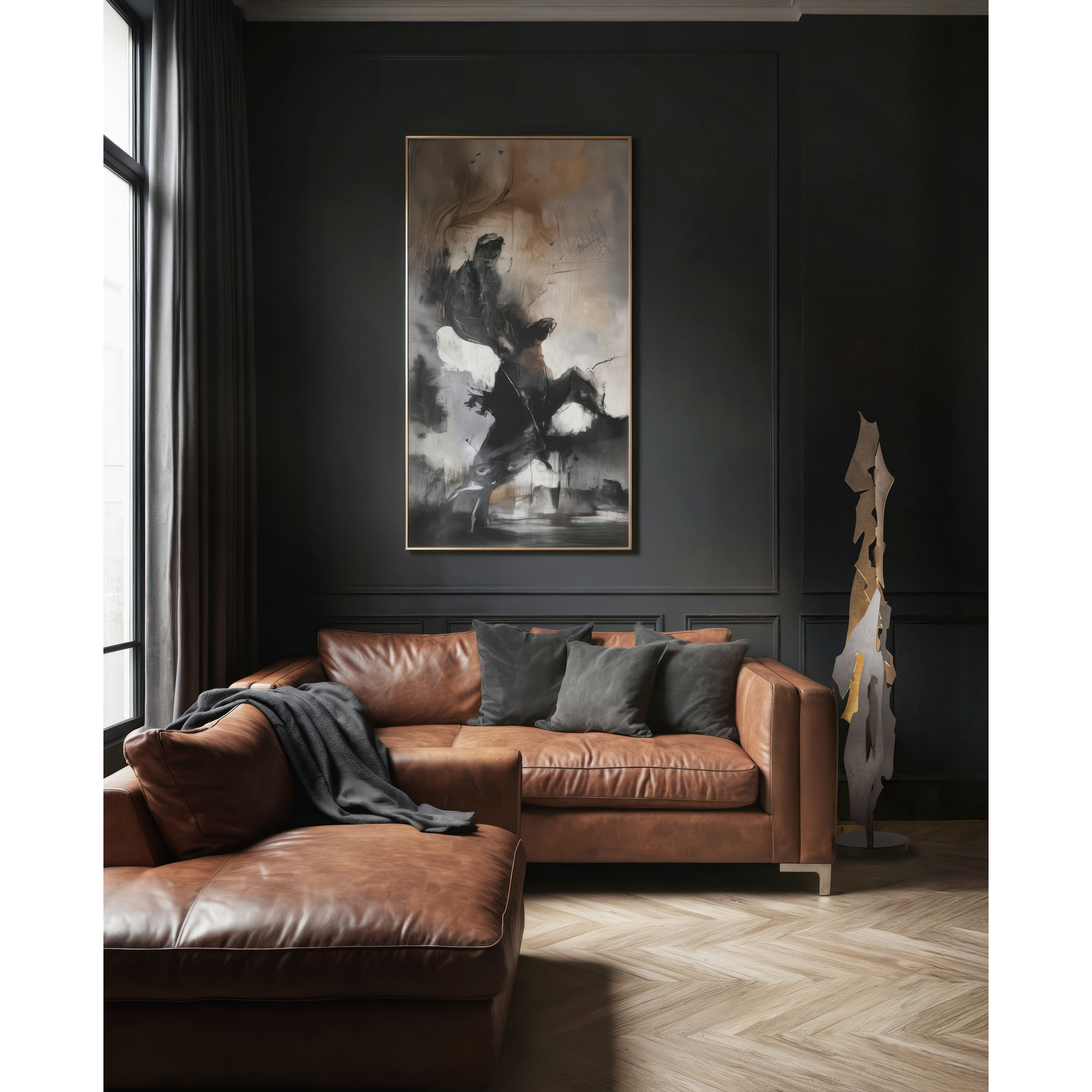 Fracture 64.2 inch 60.00 watt Dark Smoke Floor Lamp Portable Light