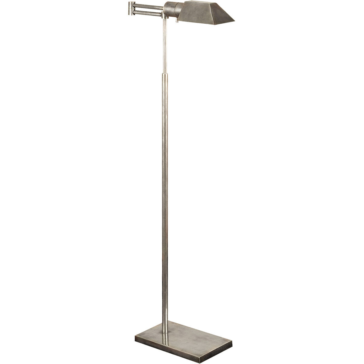 Studio 43 inch 40.00 watt Antique Nickel Swing Arm Floor Lamp Portable Light