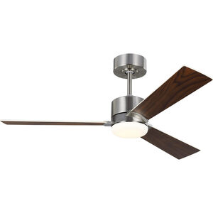 Rozzen 44 inch Brushed Steel with Silver Blades Ceiling Fan