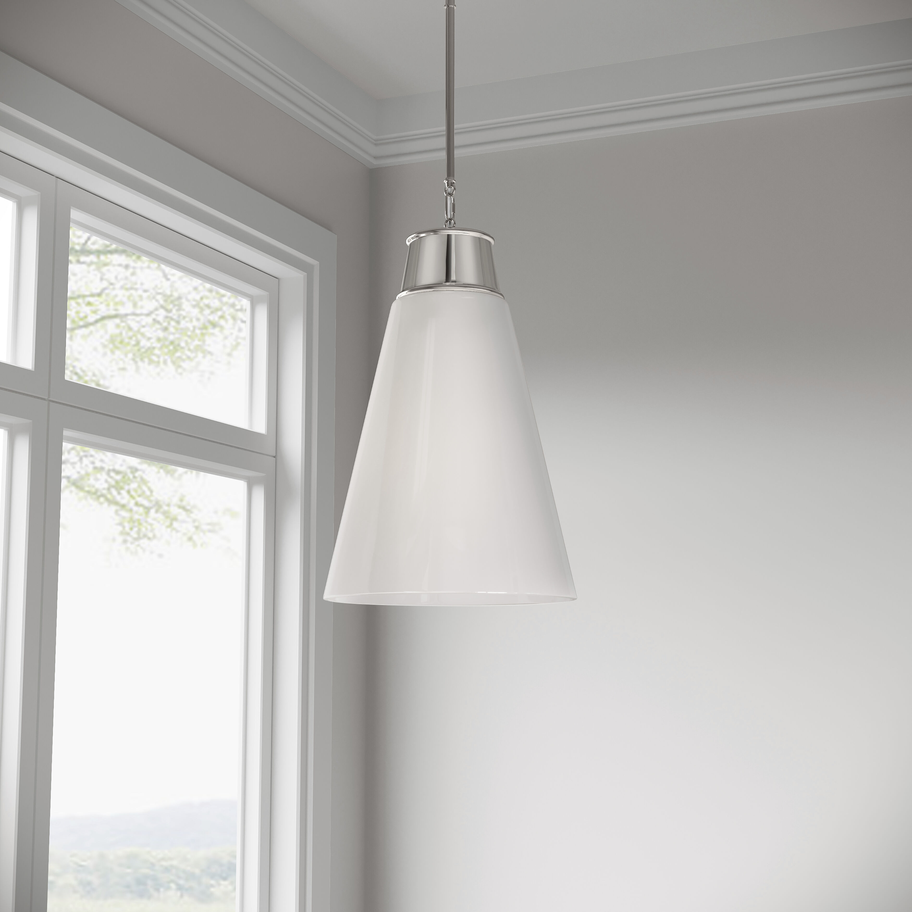 Bellaryn 1 Light 11.25 inch Polished Nickel Pendant Ceiling Light