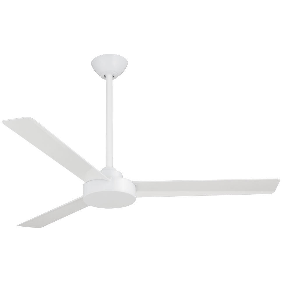 Roto 52 inch Flat White Ceiling Fan