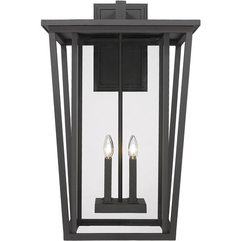 Seoul 4 Light 30.25 inch Black Outdoor Wall Light