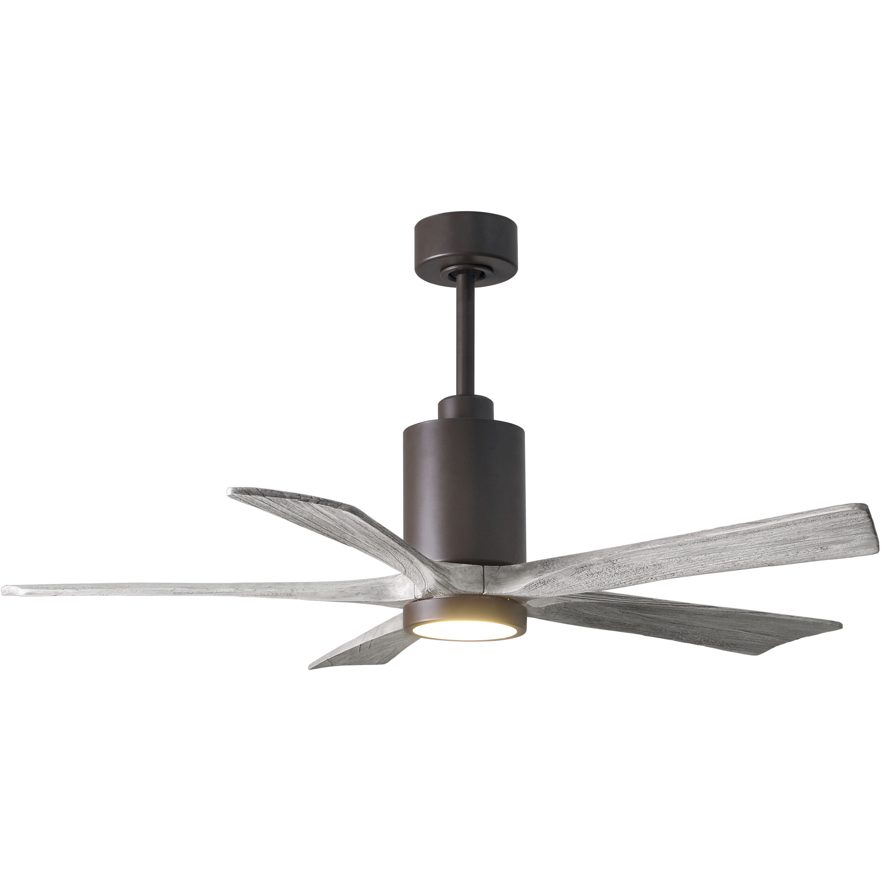 Atlas Patricia-5 52 inch Textured Bronze with Barn Wood Tone Blades Ceiling Fan, Atlas