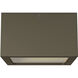 Kube LED 6 inch Bronze Outdoor Flush Mount