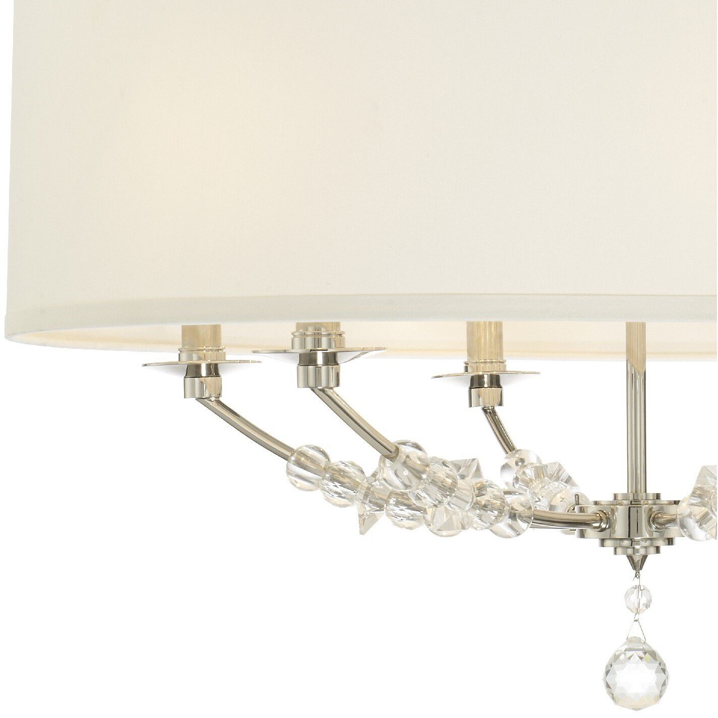 Mirage 6 Light 30 inch Polished Nickel Chandelier Ceiling Light