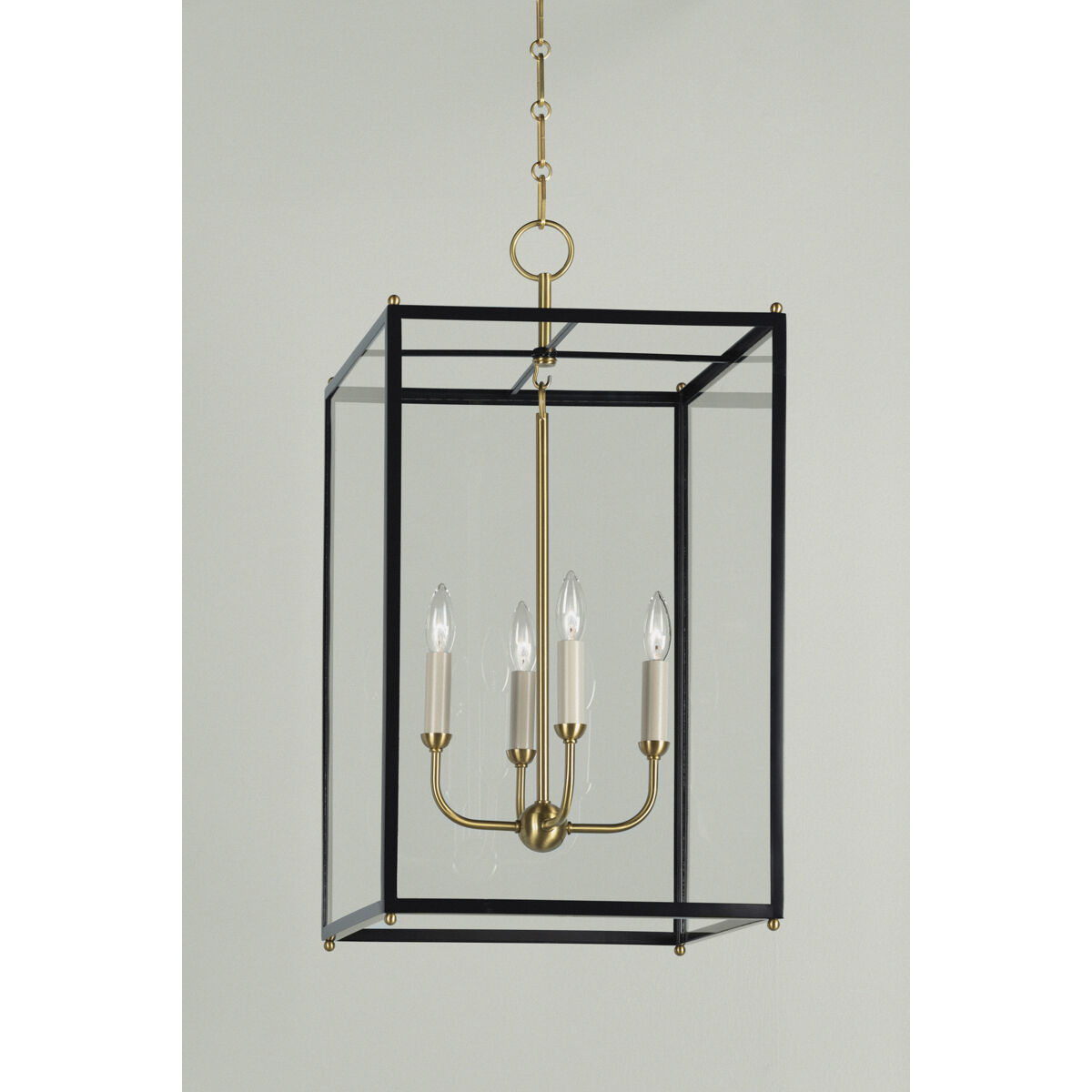 Chaselton 4 Light 15 inch Aged Brass/Darkest Blue Hanging Lantern Ceiling Light