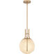 Orbit 1 Light 11.25 inch Bronze Gold Pendant Ceiling Light