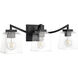 Avenna 3 Light 23.5 inch Matte Black Bathroom Vanity Light Wall Light