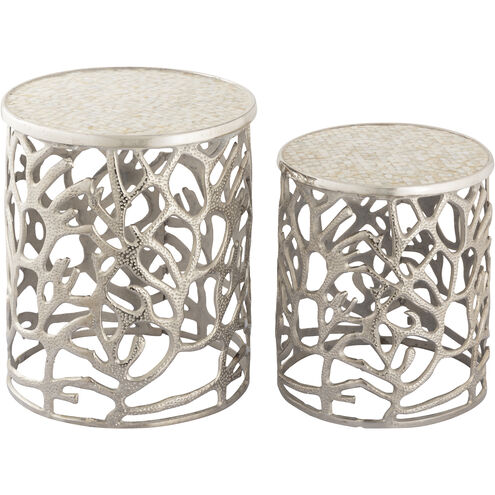 Vine 20 X 17 inch Silver with Natural Accent Table