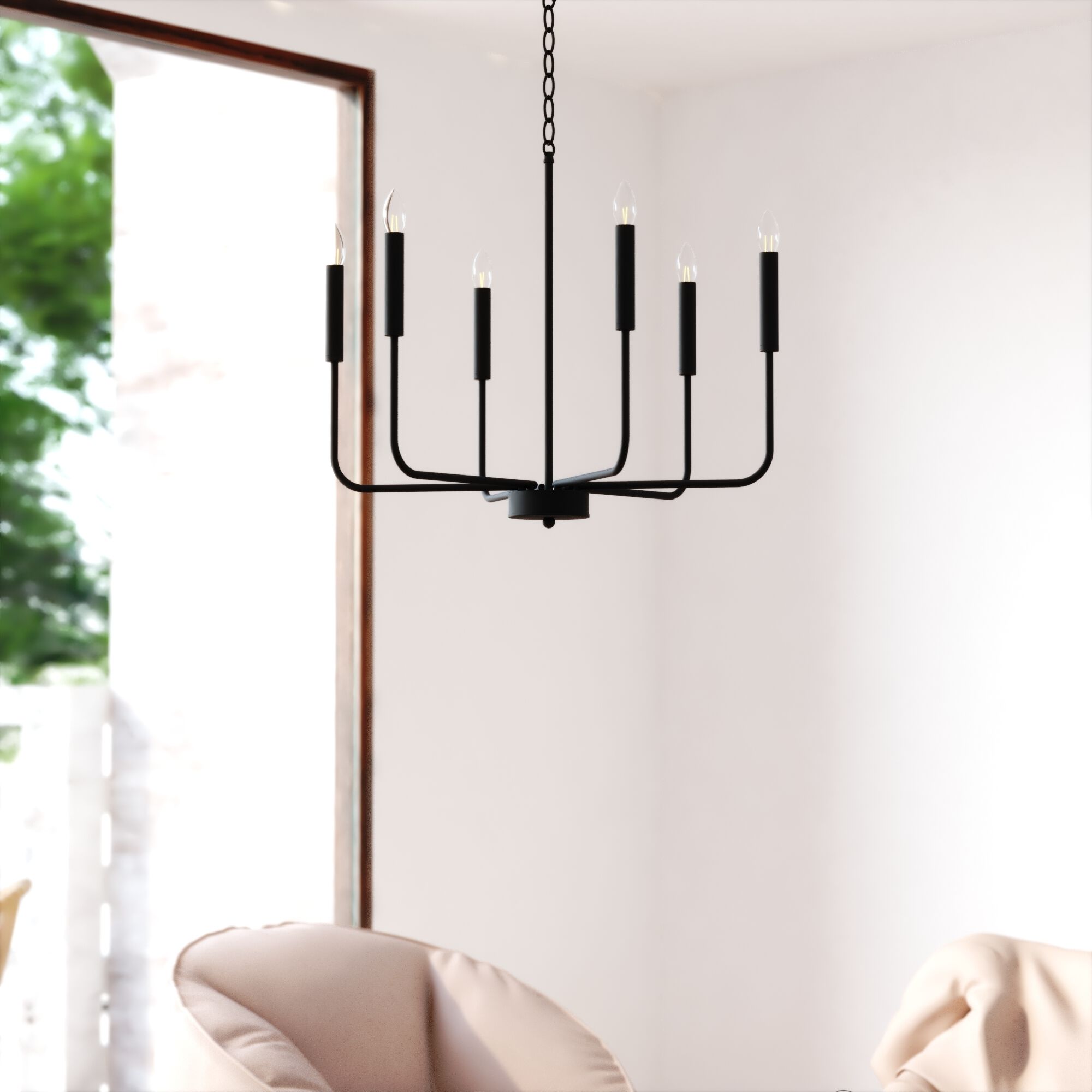 Beldon LED 26 inch Black Chandelier Ceiling Light
