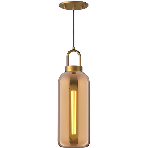 Alora Mood Soji 1 Light 5.13 inch Aged Gold Pendant Ceiling Light in Copper
