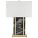 Anita 25.5 inch 40.00 watt Gold and Black with White Table Lamp Portable Light