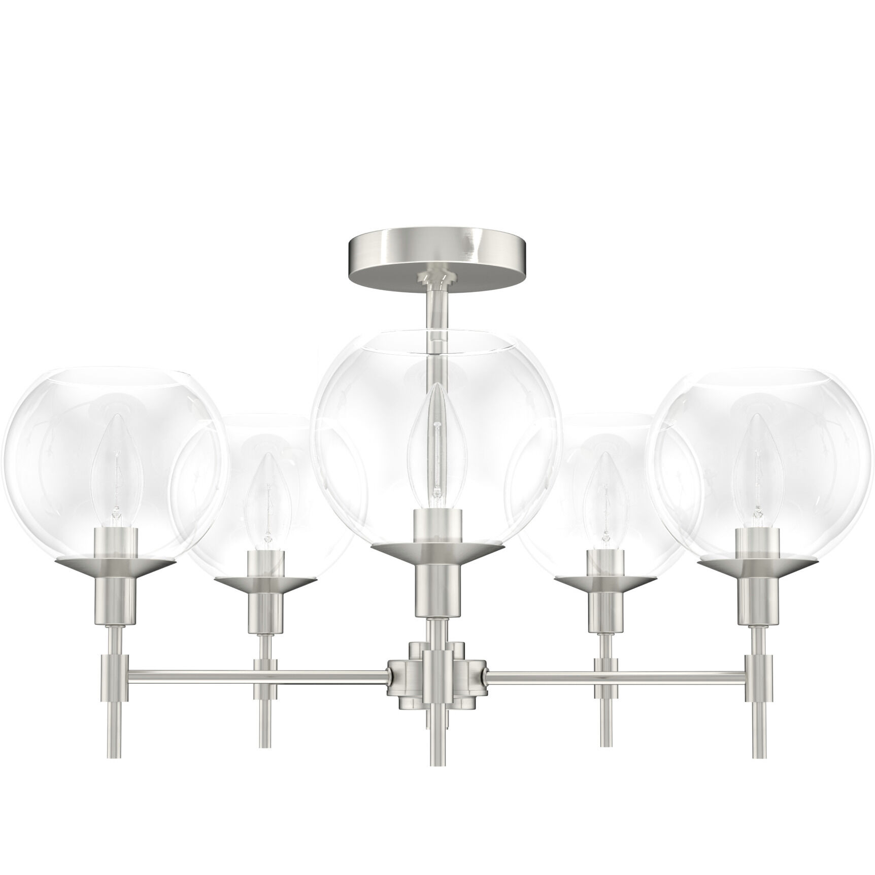 Xidane 5 Light 24 inch Brushed Nickel Chandelier Ceiling Light