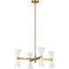 AERIN Albertine 8 Light 48 inch Matte White Chandelier Ceiling Light