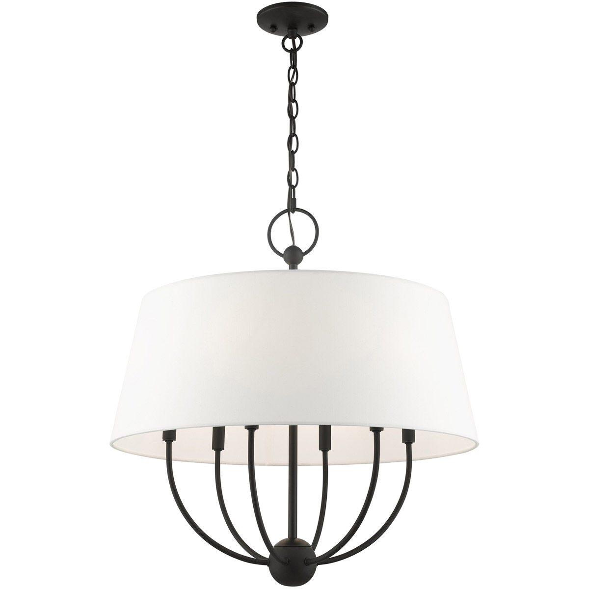 Ridgecrest 6 Light 24 inch Black Pendant Chandelier Ceiling Light