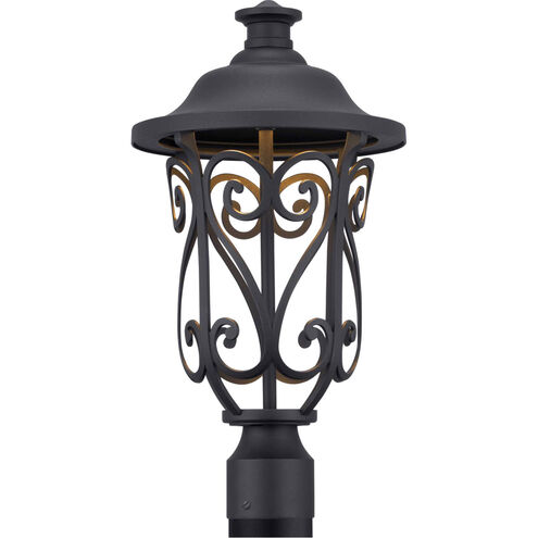 Leawood LED LED 18.88 inch Textured Black Outdoor Post Lantern, Design Series