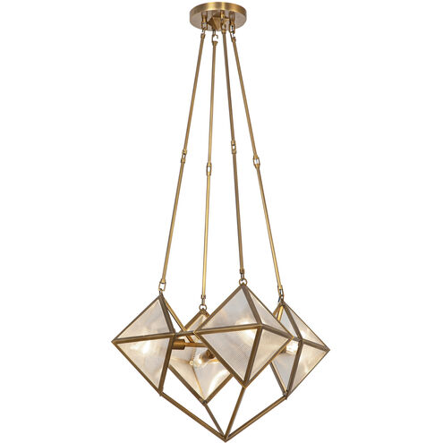 Cairo 4 Light 21 inch Vintage Brass Chandelier Ceiling Light
