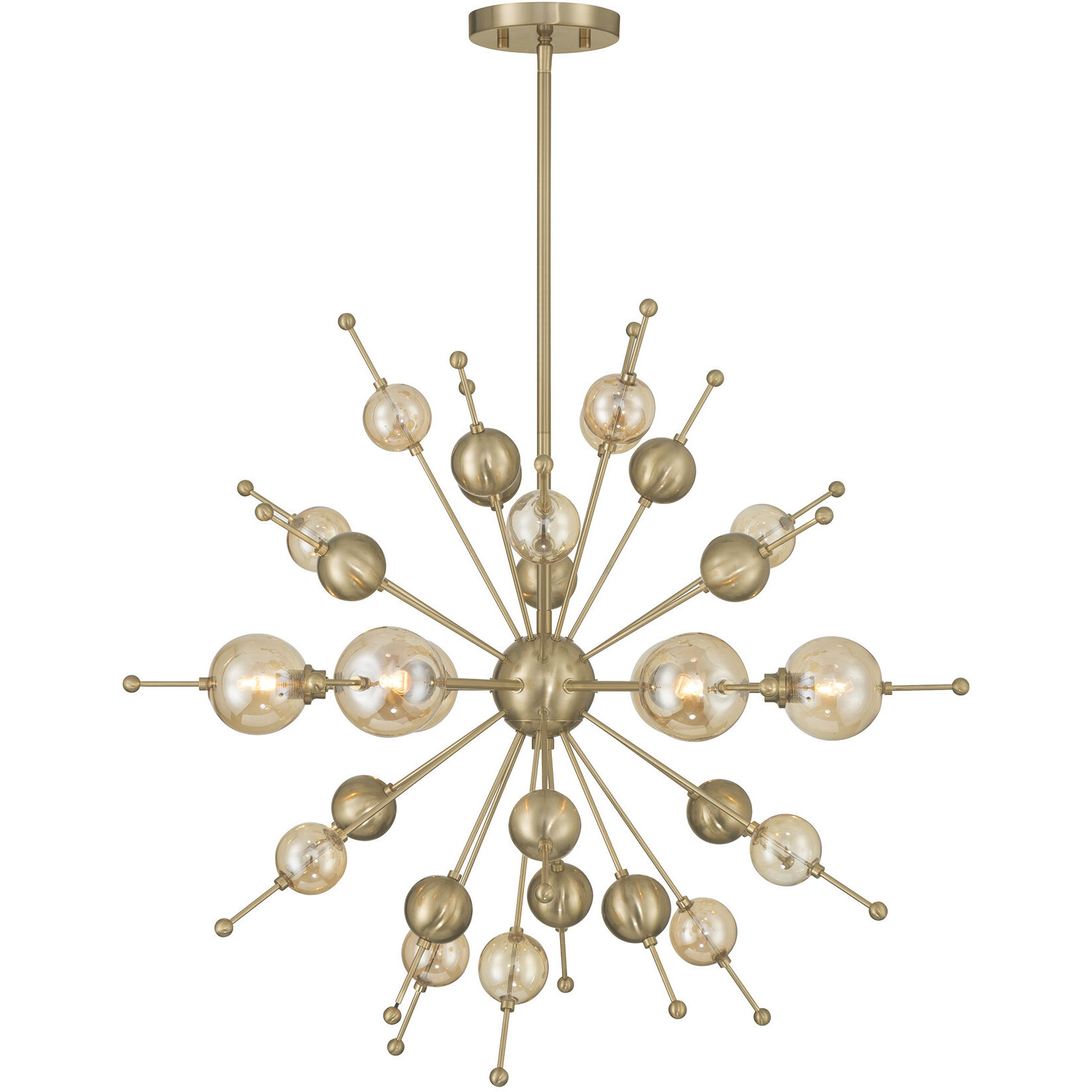 Crescent 6 Light 28.5 inch Noble Brass Chandelier Ceiling Light