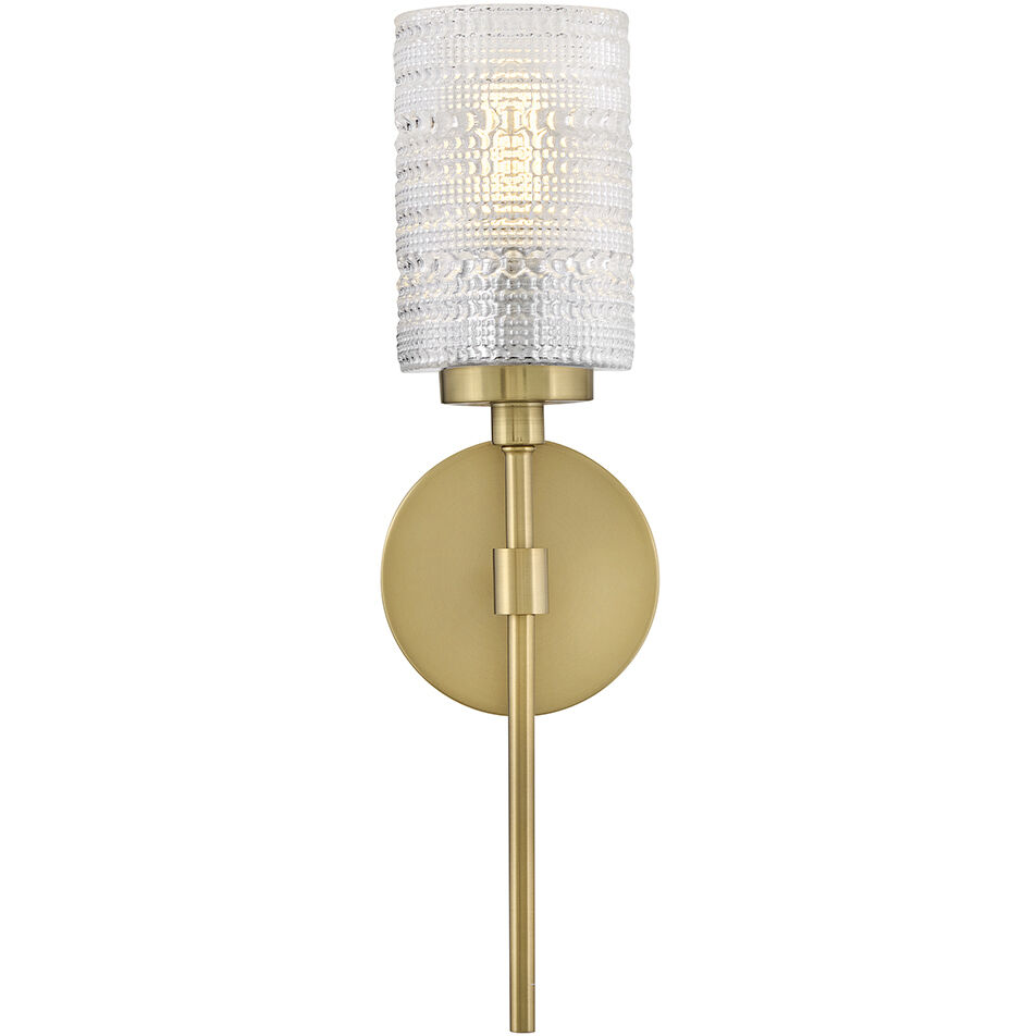 Mabel 1 Light 6.5 inch Lacquered Brass Bath Light Wall Light