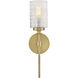 Mabel 1 Light 6.5 inch Lacquered Brass Bath Light Wall Light
