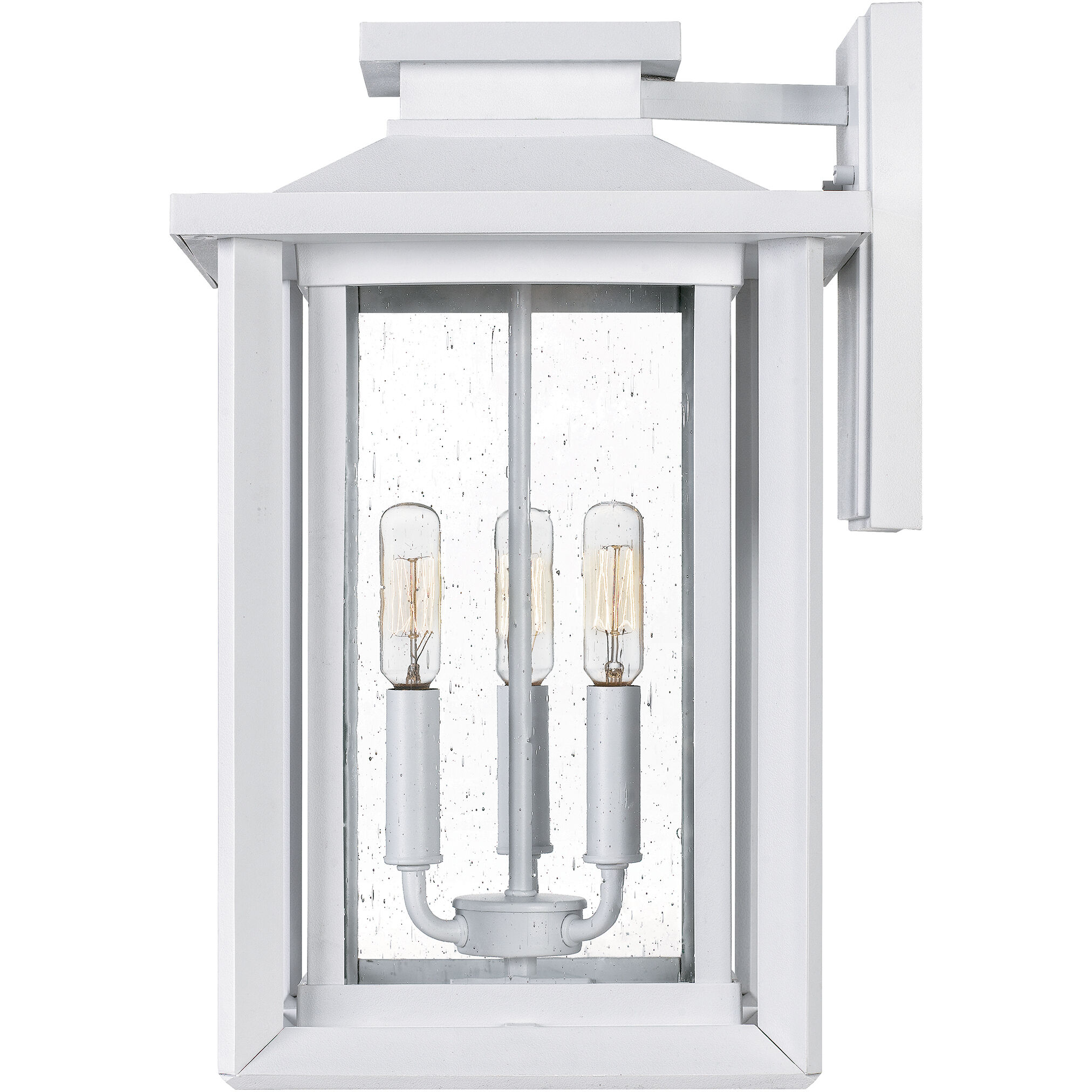 Wakefield 3 Light 17 inch White Lustre Outdoor Wall Lantern